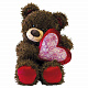 миниатюра МЧС01 Медвежонок Чиба с сердцем