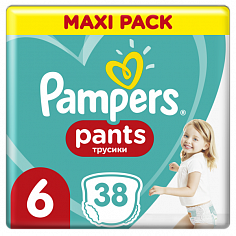 Pampers Трусики Pants Extra Large 6 (15+ кг) 38 шт, 