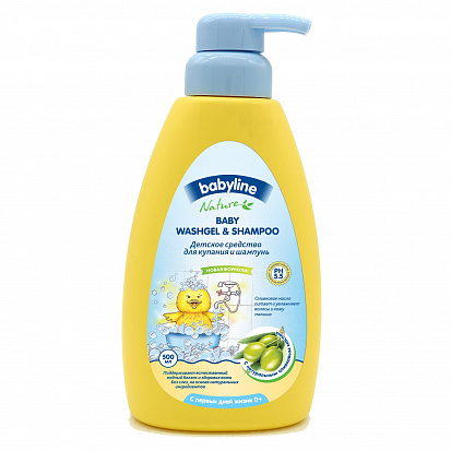 Фото товара DN68 BABYLINE NATURE Средство для куп. и шампунь с маслом оливы 500 мл