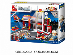 38-0631 Конструктор "Пожарная бригада"(612 дет.)