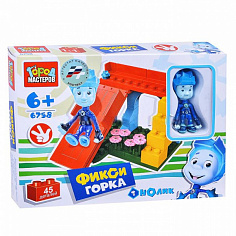 BB-6758-R Конструктор "город мастеров" фиксики "горка нолика" в русс. кор.