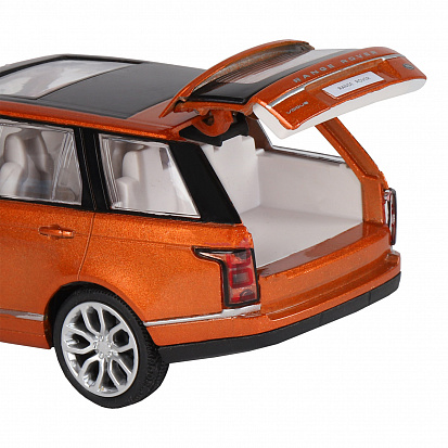Фото 1251296JB ТМ "Автопанорама" Машинка металл., 1:34 2013 Range Rover, оранжевый,инерция, свет, звук, о