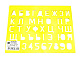 миниатюра Трафарет букв и цифр 12С 838-08