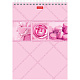 миниатюра Блокнот ХАТБЕР А5 96 л. клетка "ROSE" тонир.розовый, гребень (071137) (96Б5лВ1гр) (4/48)