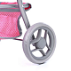 миниатюра 9304B Коляска для кукол металлическая, складная, прогулочная, с тентом, с корзиной, цвет розовый