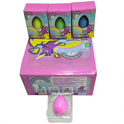 Фото Т15938 1toy домашний инкубатор, яйцо с раст. единорогом, 4.5*6.5cm, размер упаковки 7.5*5*4.6cm, 12 