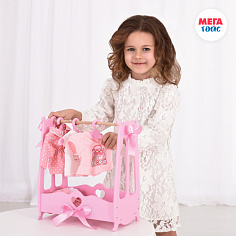 МТ 72719 Вешалка для кукольной одежды (шкаф цвет розовый) коллекции Diamond Princess