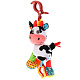 миниатюра RV-C3 Текстильная игрушка погремушка корова подвеска с вибрацией на блистере Умка
