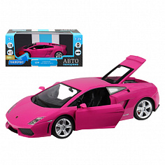 1251383JB ТМ "Автопанорама" Машинка металл. 1:24 Lamborghini Gallardo, розовый, откр. двери и багажн