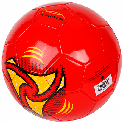 Фото 56446 Мяч футбольный X-Match, 1 слой PVC, камера резина, машин.обр.