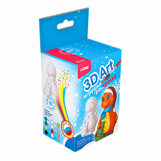 LORI Ир-041 3D Art.Игрушка-раскраска "Дракончик с ёлочкой"