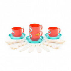 ПОЛЕ80257 Набор детской посуды "Минутка" на 4 персоны (V3) (20 элементов) (в сеточке)
