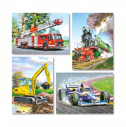 Фото товара Пазлы D3-04089 Транспорт, 8#12#15#20 деталей, Castor Land