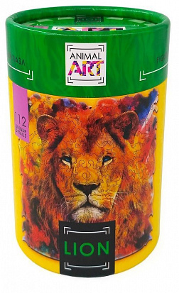 Фото товара 8391 Пазл деревянный фигурный ANIMAL ART Лев 112 дет.