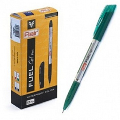 Ручка гелевая FLAIR "FUEL" пластик, зеленая (F-879/зел.) (12/1152)