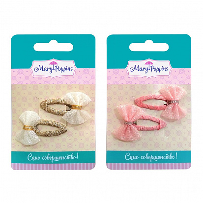 Фото товара 455398 Набор заколок "Мэри" 2 шт., 4,8*3 см., в ассорт.