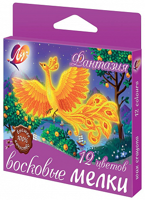 Мелки восковые масляные ЛУЧ "Фантазия" 12цв. (32) (25С 1520-08) фото
