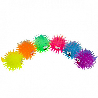 Фото 53983-JJ Игрушка ёжики-шипастики, со светом, 6 цветов в пак. в дисплее ТМ "ИГРАЕМ ВМЕСТЕ" уп-12шт