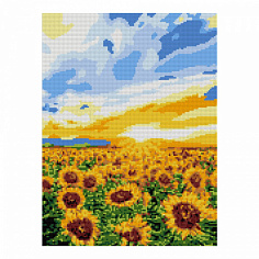 Ам-056 Алмазная мозаика 30*40 см (полное заполнение) "Солнечное поле"