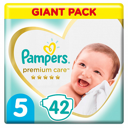 Фото товара PAMPERS Подгузники Premium Care Junior (11+ кг) Джайнт Упаковка 42 №5