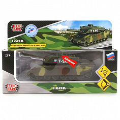 SL457WB ТАНК "ТЕХНОПАРК" МЕТАЛЛ. ИНЕРЦ., СВЕТ+ЗВУК, БАШНЯ ВРАЩАЕТСЯ В РУСС. КОР. 13СМ