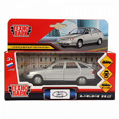 2112-12-SR (72) Машина металл ваз-2112 12 см, двери, багаж, серебряный, кор. Технопарк