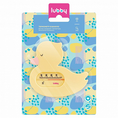 Фото товара LUBBY15847 LABBY Термометр в ванную "уточка" от 0 мес,пластик,киросин