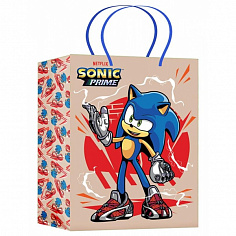 PXLK-117653-SN Пакет подарочный крафт Sonic Соник, xl 33,5*45*15 см ЧУДО ПРАЗДНИК