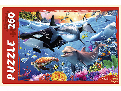 Фото товара П260-7655 ПАЗЛЫ 260 элементов. МОРСКОЙ МИР №4 (Арт. П260-7655)
