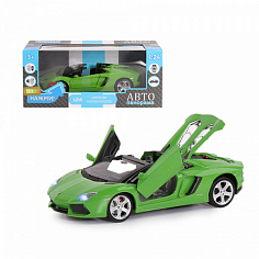 1251018JB ТМ "Автопанорама" Машинка металл. 1:24 Lamborghini Aventador Roadster-OPEN, зеленый, откр