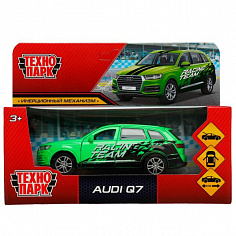 Q7-12SRT-GN Машина металл AUDI Q7 СПОРТ длина 12 см, двер, багаж, инер, зеленый, кор. Технопарк