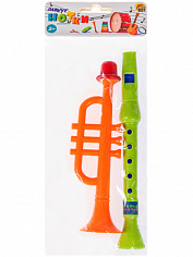 И-4112 Набор музыкальных инструментов-10 "Веселый оркестр" (дудочка, труба) (Арт. И-4112)