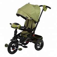 641486 Велосипед 3 кол. Leader 360 12x10 AIR Car, оливковый