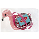миниатюра F80131-17 Мягкая игрушка сумочка в виде фламинго из пайеток 16х18см, в пак МОЙ ПИТОМЕЦ