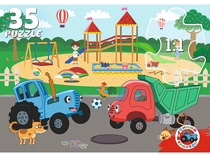 Фото товара ПУ35-2901 ПАЗЛЫ 35 элементов. Лицензия/ СИНИЙ ТРАКТОР (арт.ПУ35-2901)