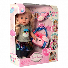 DH2238B/А кукла baby ardana с розовым рюкзаком