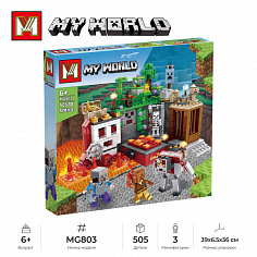 MG803 Конструктор Minger My World: Крепость голема в огненной долине, 505 дет. (MG803)