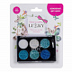 миниатюра Lukky Т16126 крем-тени для век с блёстками,с аппликатором, 6 цв.(синий, голубой, бирюзовый, цвет мор