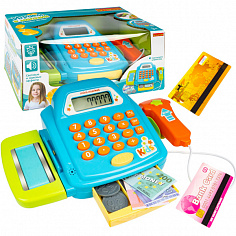 ВВ4128 Игр.набор BONDIBON, ИГРАЕМ В МАГАЗИН, с кассовым аппаратом и аксесс., BOX