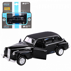 1200077 Машинка металлическая, 1:43, цвет черный, инерция, в/к 14*5,7*6,8 см ТМ "Автопанорама"