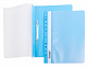 Папка-скоросшиватель А4 ХАТБЕР, голубая 140/180 мкм, пластиковая, с перфорацией (AS4_00210) (040023 фото