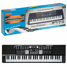 ВВ4949 Инструм. муз. на батар., Синтезатор Клавишник Bondibon, 61 клавиша, с микрофоном и USB-шнуром