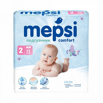 Фото товара Подгузники детские MEPSI S size (72 шт.)