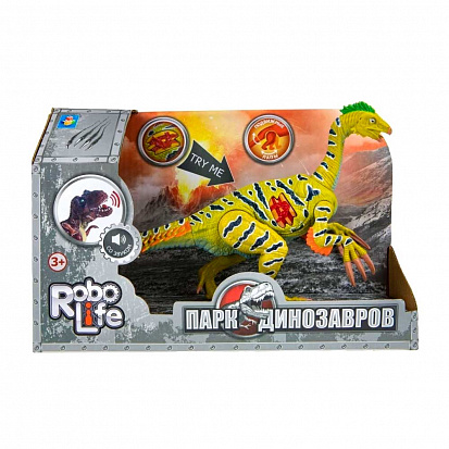 Фото товара Т22006 1TOY RoboLife игрушка Теризинозавр, звук. эффект, (3*AG3 входят в комп.) откр. коробка (24,5*