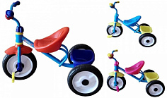 LH513 Велосипед трехколесный, колеса с шинами из EVA 10' и 8', корзинка в задней части, цвета в асс