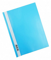 Х-ASр_04310 Папка скоросшиватель А4 "Hatber" ГОЛУБАЯ 120/160мкм, прозрачный верх