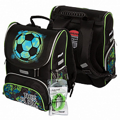 Ранец deVENTE "MINI.Football", 35x26x20, с формоустойч. спинкой, свет.элементы (7030309)