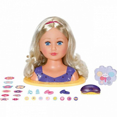 825 990 Кукла-манекен Zapf BABY born Sister Styling Head с аксессуарами для причесок и макияжа