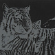 миниатюра LORI Гр-646 Гравюра Family большая с эффектом золота "Тигры"