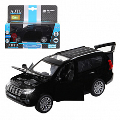 1251318JB Машинка металл., 1:32 Land Cruiser Prado, черный, инерция, свет, звук, откр. двери, в/к 17